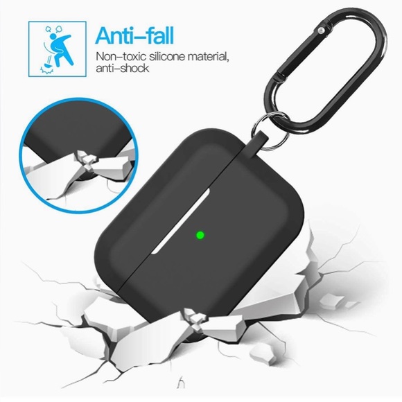 Airpods Pro Case Cover,Doboli Silicone Protective Case for Apple AirpodPro Black - Picture 6 of 10